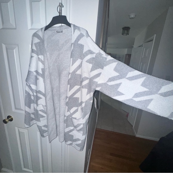 89th & Madison Cardigan Women's XL Aztec Print Open Front Knit Chunky Sweater - Picture 5 of 13